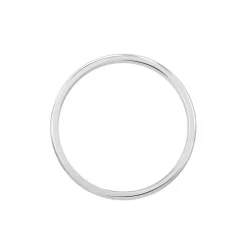 Histoire d'Or Alliance Ketly Ruban Plat Argent Blanc