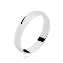 Histoire d'Or Alliance Khelya Ruban Plat Argent Blanc* Bijoux Personnalisés|Bagues