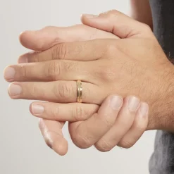 Histoire d'Or Alliance Laurette Ruban Plat Or Jaune* Bijoux Personnalisés|Bagues