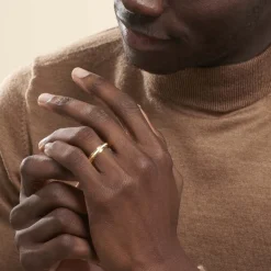 Histoire d'Or Alliance Laurette Ruban Plat Or Jaune* Bijoux Personnalisés|Bagues