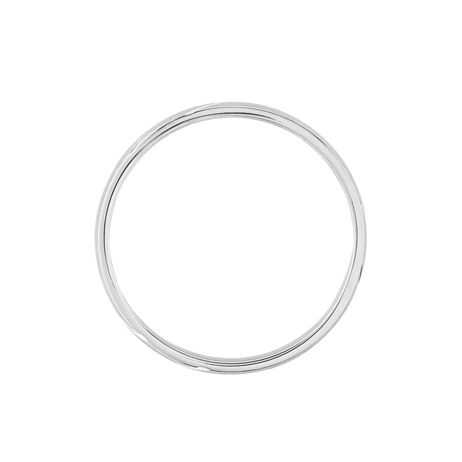 Histoire d'Or Alliance Lauria Ruban Plat Argent Blanc* Bijoux Personnalisés|Bagues