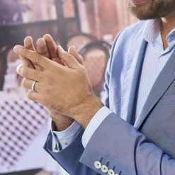 Histoire d'Or Alliance Lauria Ruban Plat Argent Blanc* Bijoux Personnalisés|Bagues