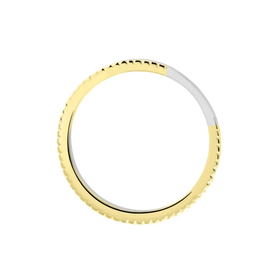 Outlet Histoire d'Or Alliance Leandro Ruban Argent Bicolore