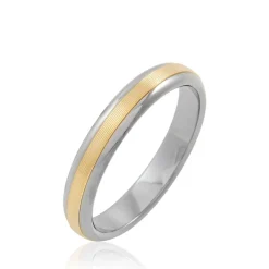 Histoire d'Or Alliance Len Ruban Plat Or Bicolore* Bijoux Personnalisés|Bagues