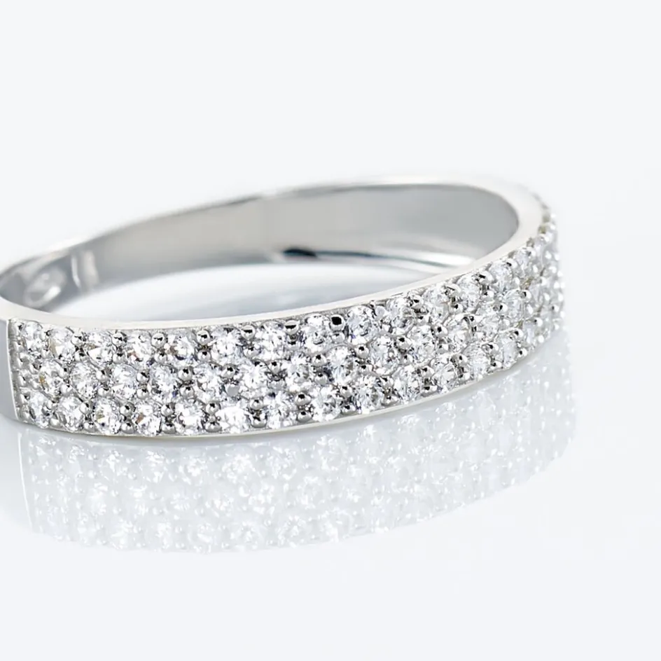 Histoire d'Or Alliance Lison Or Blanc Oxyde De Zirconium* Bagues|Bagues Avec Pierre