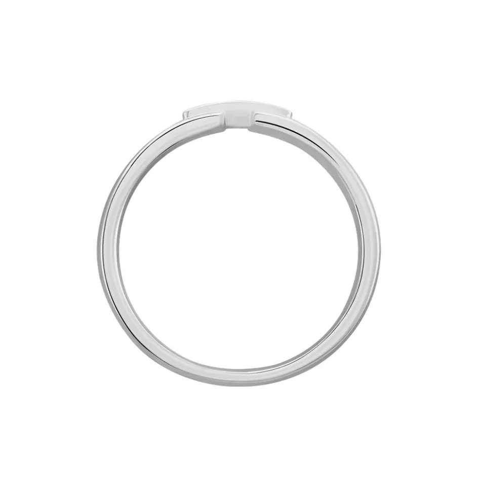 Sale Histoire d'Or Alliance Magali Ruban Plat Or Blanc