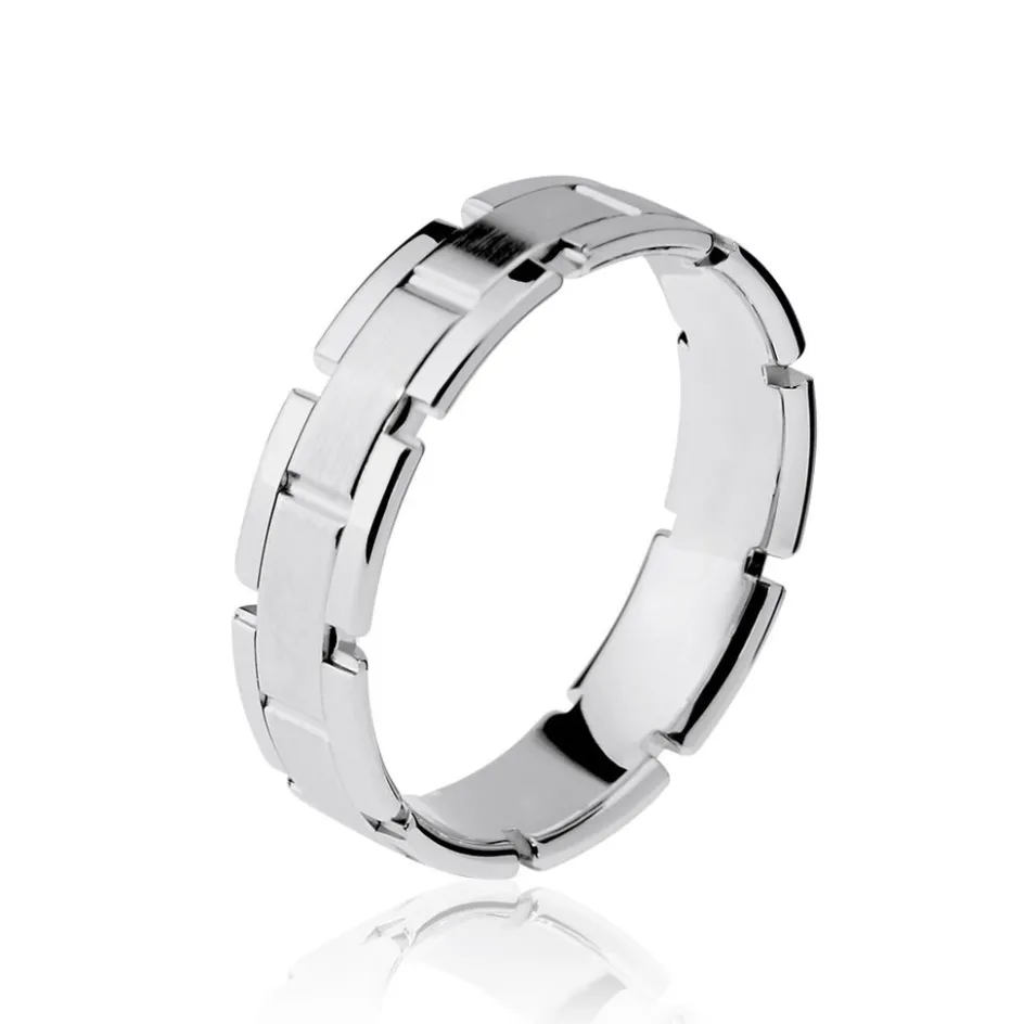 Histoire d'Or Alliance Maille Or Blanc* Bijoux Personnalisés|Bagues