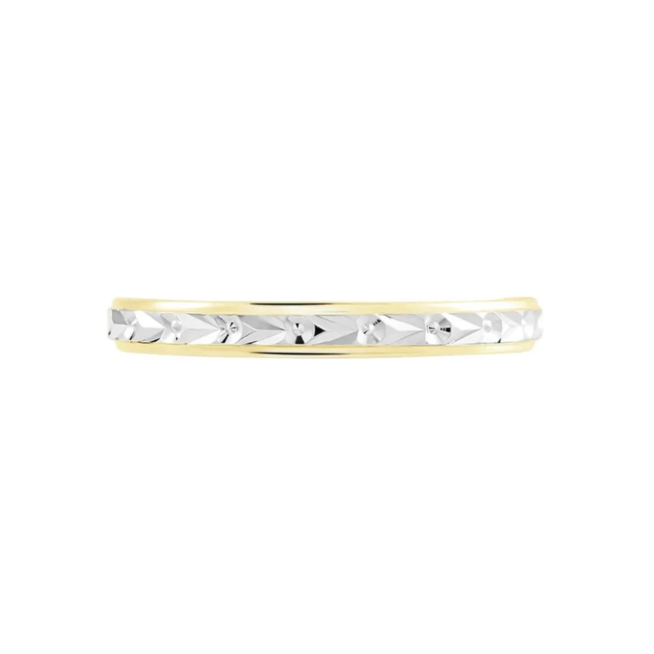 Histoire d'Or Alliance Mano Ruban Plat Or Bicolore* Bijoux Personnalisés|Bagues