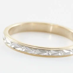 Histoire d'Or Alliance Mano Ruban Plat Or Bicolore* Bijoux Personnalisés|Bagues