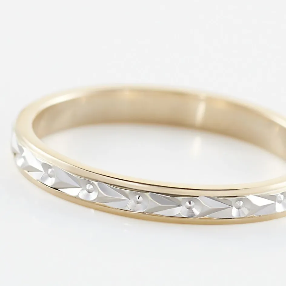 Histoire d'Or Alliance Mano Ruban Plat Or Bicolore* Bijoux Personnalisés|Bagues