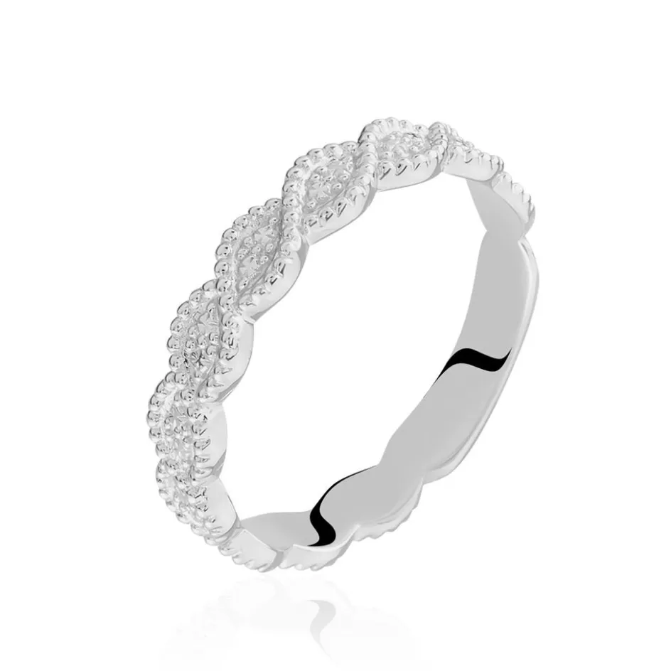 Histoire d'Or Alliance Marielle Ruban Plat Or Blanc* Bijoux Personnalisés|Bagues