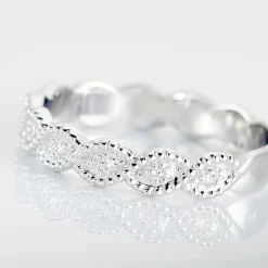 Histoire d'Or Alliance Marielle Ruban Plat Or Blanc* Bijoux Personnalisés|Bagues