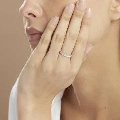 Histoire d'Or Alliance Marielle Ruban Plat Or Blanc* Bijoux Personnalisés|Bagues