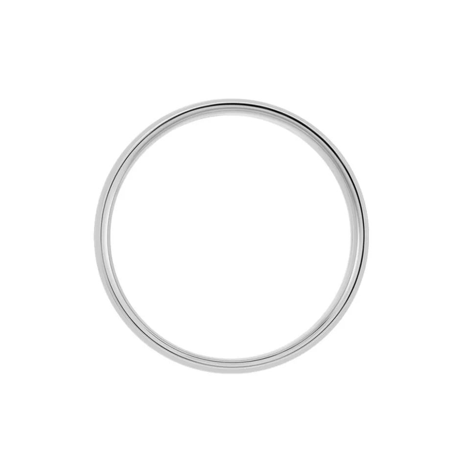 Histoire d'Or Alliance Marwan Ruban Bombé Or Blanc* Bijoux Personnalisés|Bagues