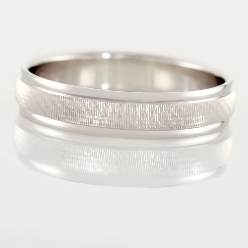 Histoire d'Or Alliance Marwan Ruban Bombé Or Blanc* Bijoux Personnalisés|Bagues