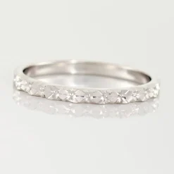 Histoire d'Or Alliance Marziale Ruban Plat Or Blanc* Bijoux Personnalisés|Bagues