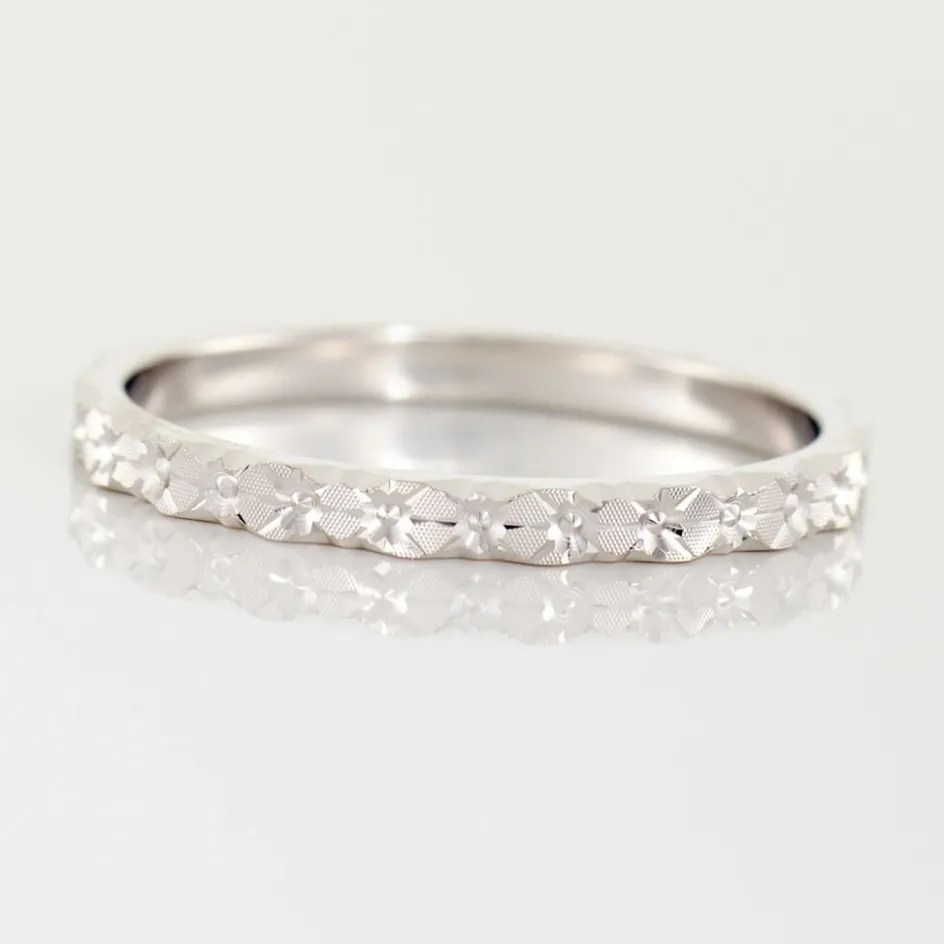 Histoire d'Or Alliance Marziale Ruban Plat Or Blanc* Bijoux Personnalisés|Bagues