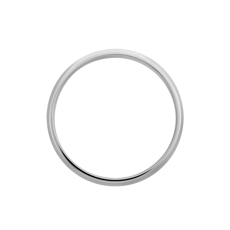 Histoire d'Or Alliance Mat Et Brillant Biseaute Ruban Plat Palladium Blanc
