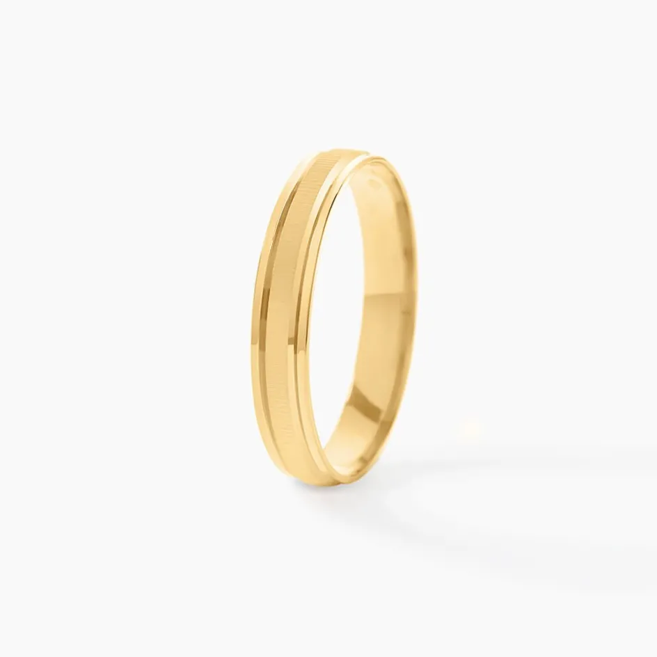 Discount Histoire d'Or Alliance Mat Et Brillant Ruban Plat Or Jaune