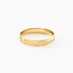 Discount Histoire d'Or Alliance Mat Et Brillant Ruban Plat Or Jaune