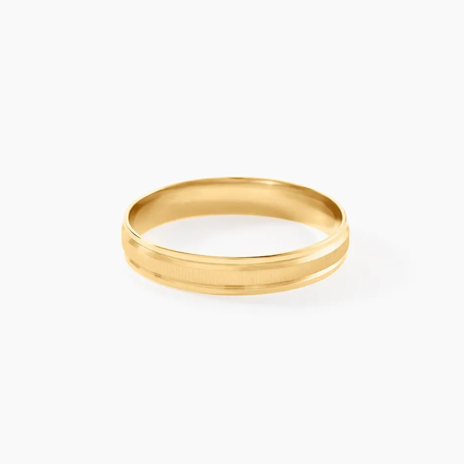 Discount Histoire d'Or Alliance Mat Et Brillant Ruban Plat Or Jaune