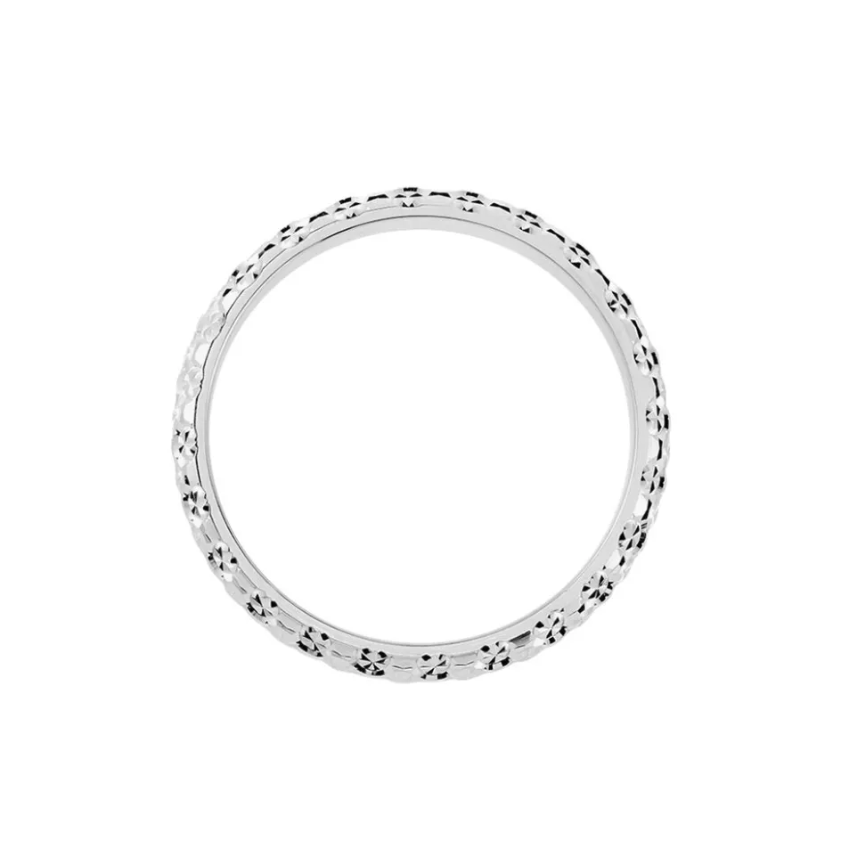 Discount Histoire d'Or Alliance Mathena Ruban Plat Or Blanc