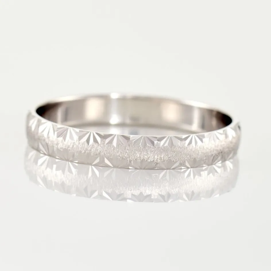 Discount Histoire d'Or Alliance Maturina Demi Jonc Classique Or Blanc