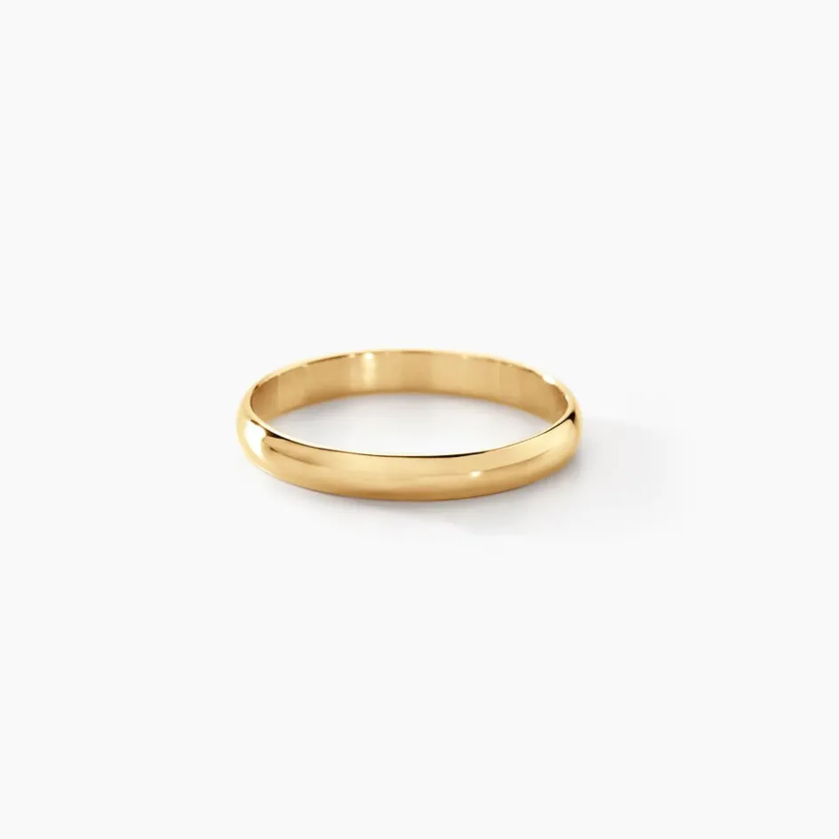 Clearance Histoire d'Or Alliance Meredithe Demi Jonc Classique Or Jaune