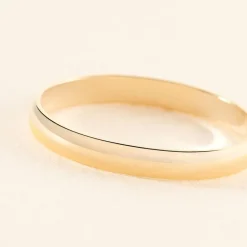 Clearance Histoire d'Or Alliance Meredithe Demi Jonc Classique Or Jaune