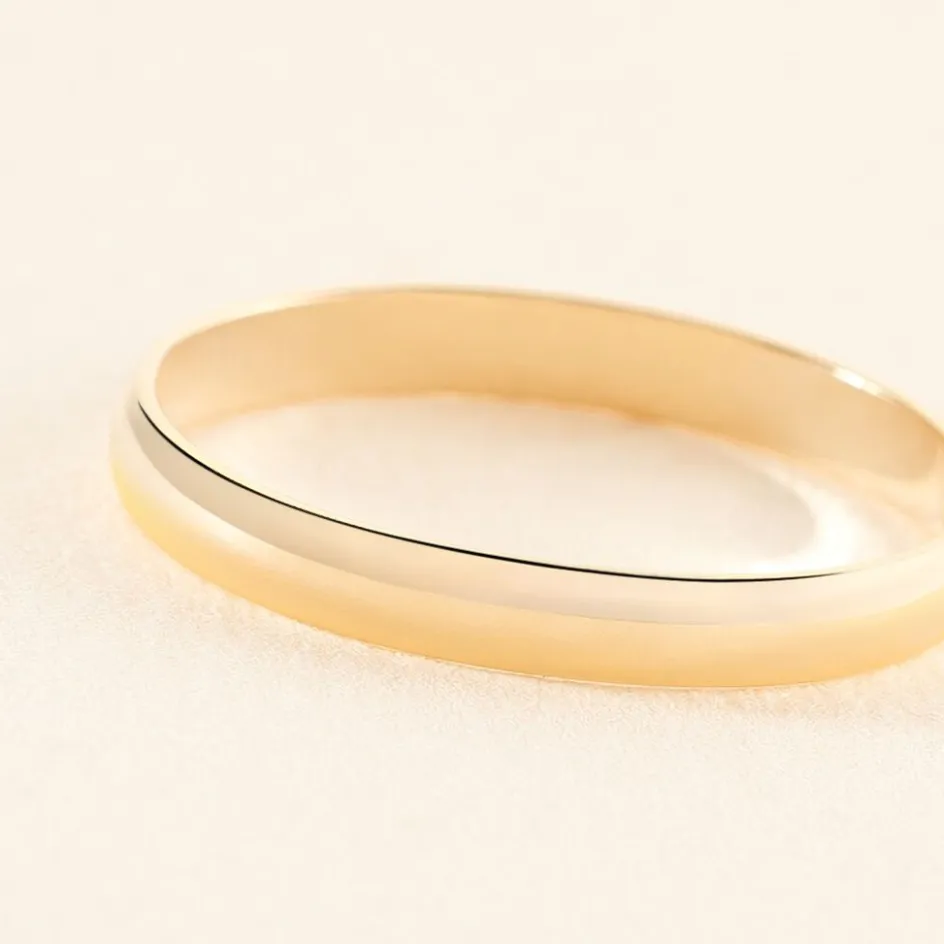 Clearance Histoire d'Or Alliance Meredithe Demi Jonc Classique Or Jaune