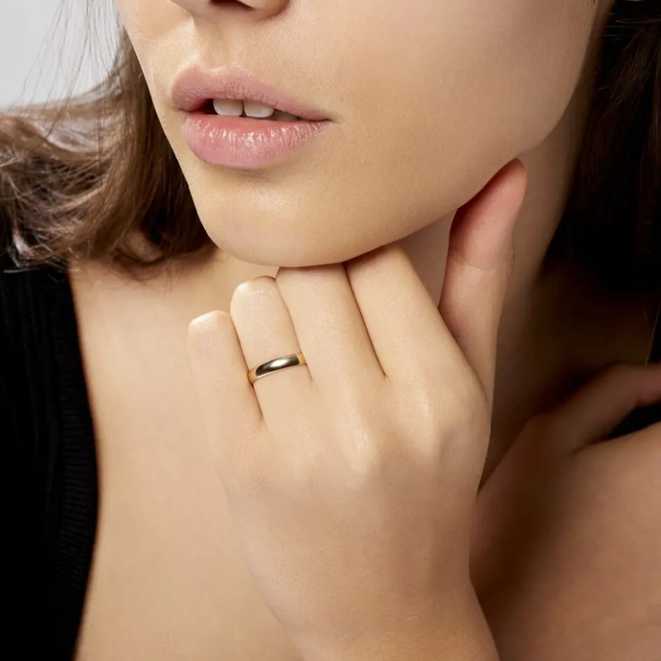 Histoire d'Or Alliance Meredithe Demi Jonc Classique Or Jaune* Bijoux Personnalisés|Bagues