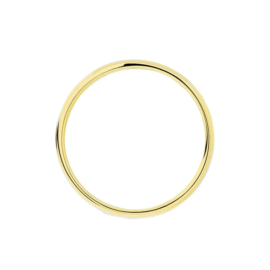 Histoire d'Or Alliance Miroir Ruban Plat Or Bicolore* Bijoux Personnalisés|Bagues