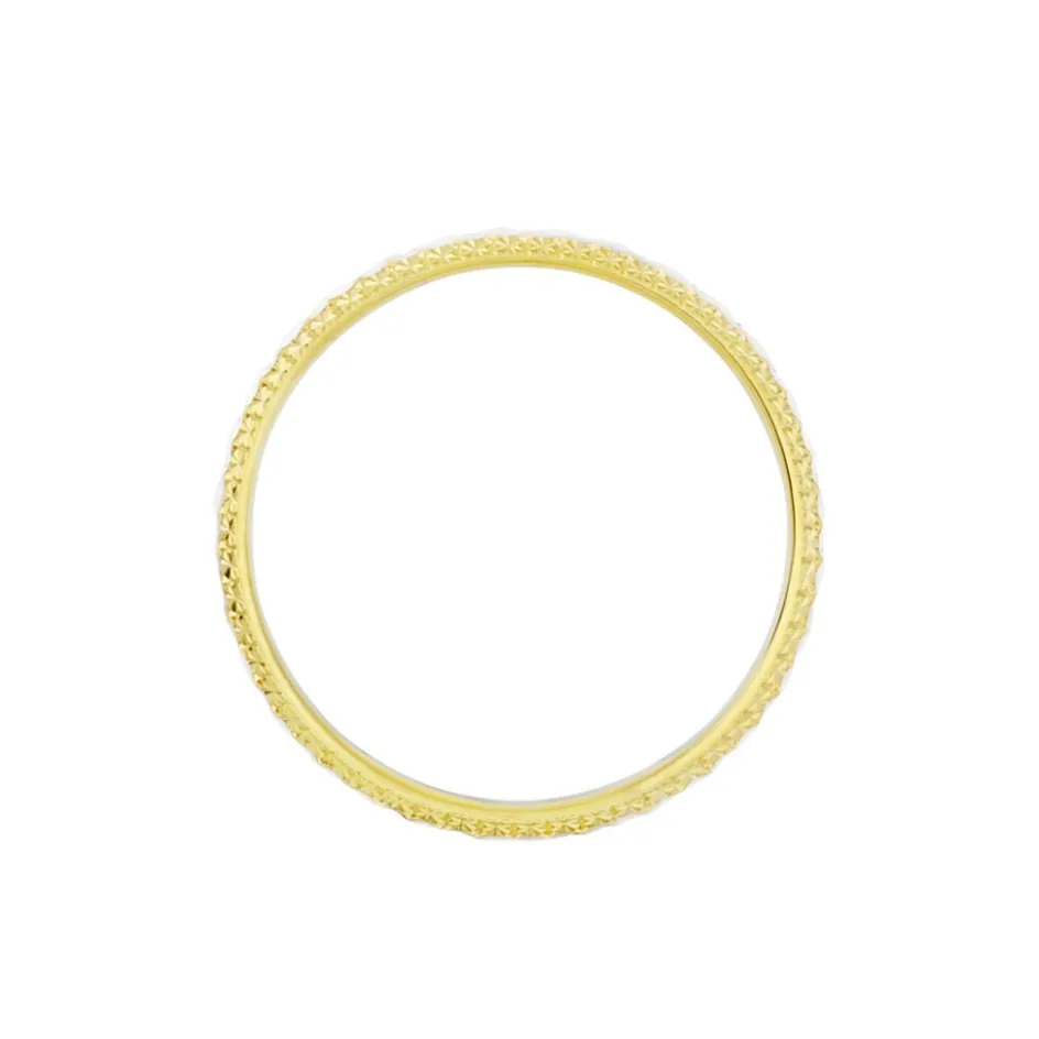 Histoire d'Or Alliance Multi Facettes Diamantee Demi Jonc Classique* Bijoux Personnalisés|Bagues