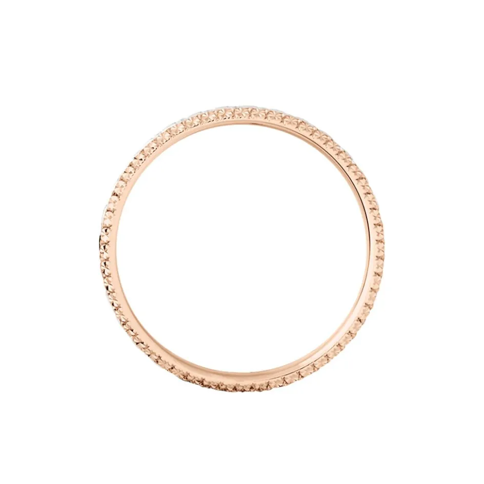 Histoire d'Or Alliance Multi Facettes Diamantee Demi Jonc Classique* Bijoux Personnalisés|Bagues