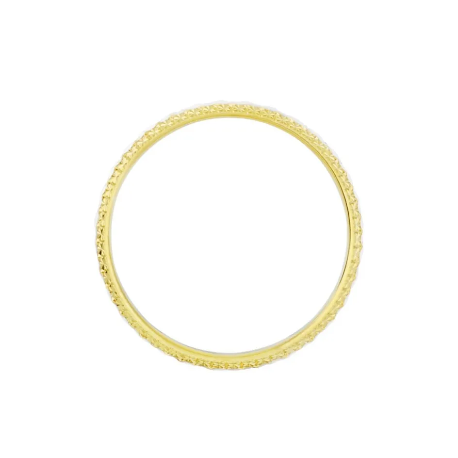 Histoire d'Or Alliance Multi Facettes Diamantee Demi Jonc Classique* Bijoux Personnalisés|Bagues