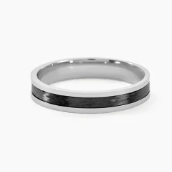 Sale Histoire d'Or Alliance Navid Ruban Plat Palladium Blanc