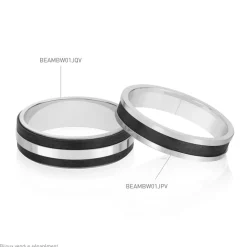 Sale Histoire d'Or Alliance Navid Ruban Plat Palladium Blanc