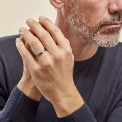 Histoire d'Or Alliance Navido Ruban Plat Palladium Bicolore