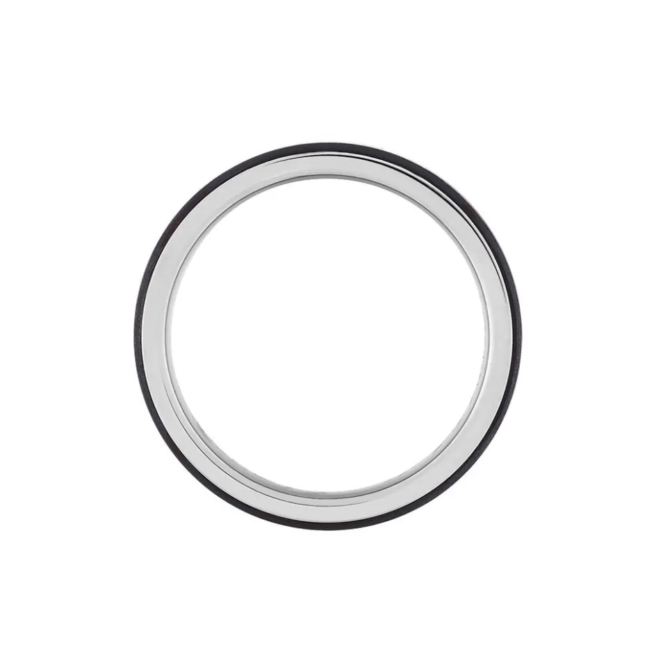 Histoire d'Or Alliance Nayhan Ruban Plat Titane Blanc* Bijoux Personnalisés|Bagues