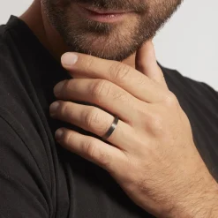 Histoire d'Or Alliance Nayhan Ruban Plat Titane Blanc* Bijoux Personnalisés|Bagues