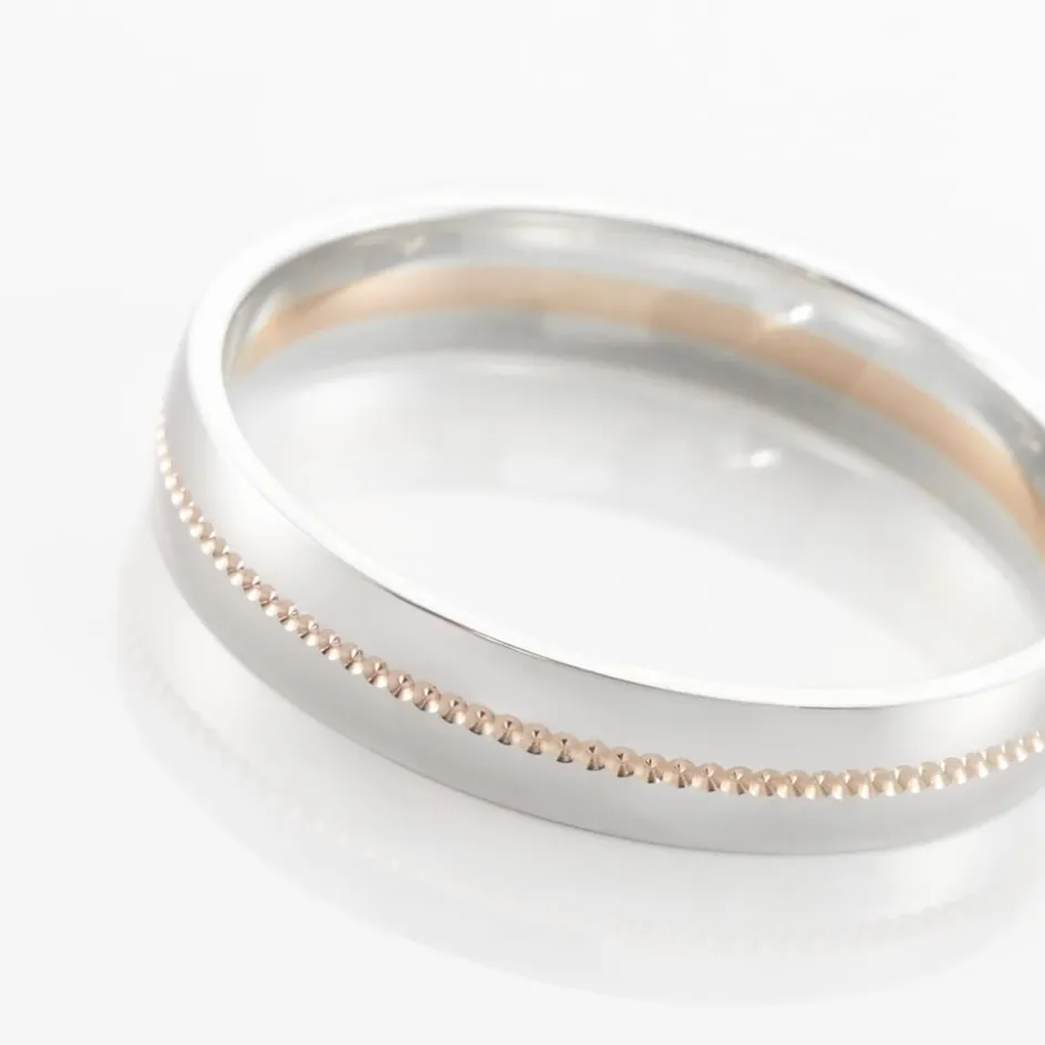 Histoire d'Or Alliance Or Bicolore Perle* Bijoux Personnalisés|Bagues