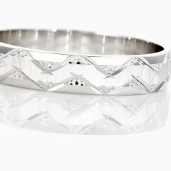 Discount Histoire d'Or Alliance Phibie Ruban Plat Argent Blanc