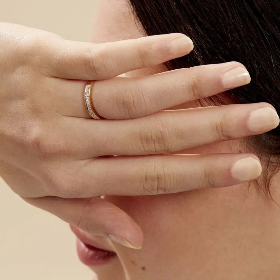 Histoire d'Or Alliance Rhea or blanc diamant