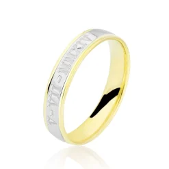 Histoire d'Or Alliance Romaine Ruban Bombé Or Bicolore* Bijoux Personnalisés|Bagues