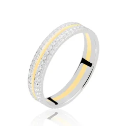Histoire d'Or Alliance Rozella Ruban Plat Or Bicolore* Bijoux Personnalisés|Bagues