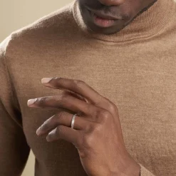 Histoire d'Or Alliance Samiha Ruban Plat Or Blanc* Bijoux Personnalisés|Bagues