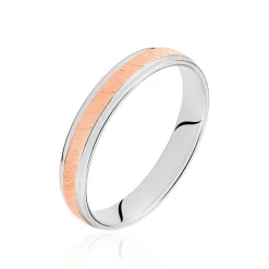Clearance Histoire d'Or Alliance Selenne Ruban Plat Or Bicolore