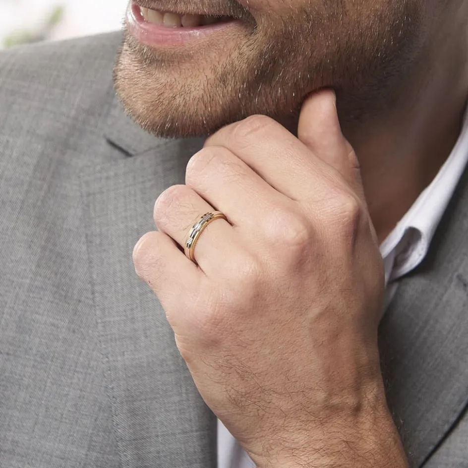 Outlet Histoire d'Or Alliance Sequana Ruban Plat Or Bicolore