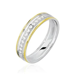 Histoire d'Or Alliance Serti Grains Ajoures* Bijoux Personnalisés|Bagues