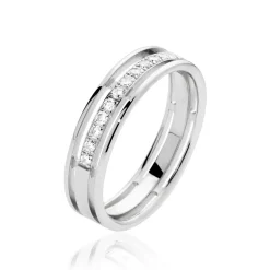 Histoire d'Or Alliance Serti Grains Ajoures* Bijoux Personnalisés|Bagues